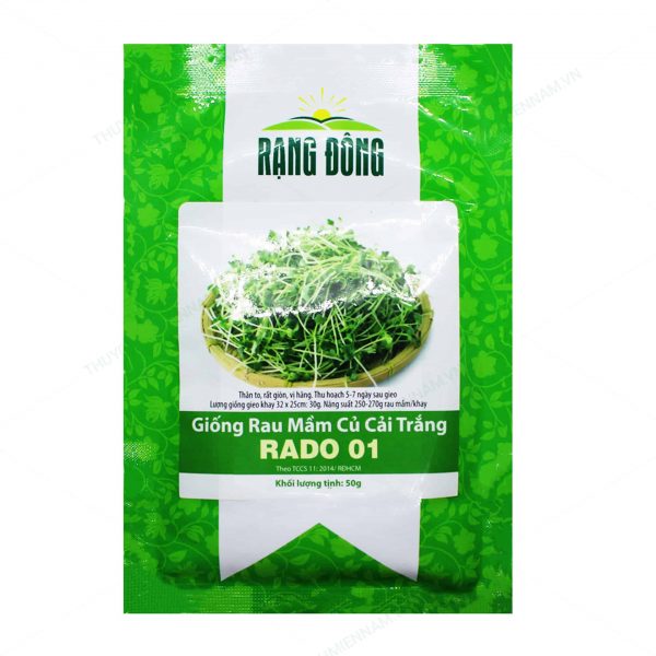 Hat giong rau mam cu cai trang RADO 01