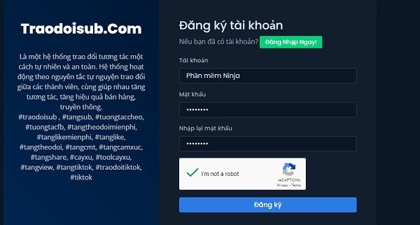 App para aumentar las vistas de historias de Facebook: Traodoisub.com