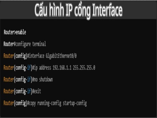 Configurar IP del puerto de la Interfaz