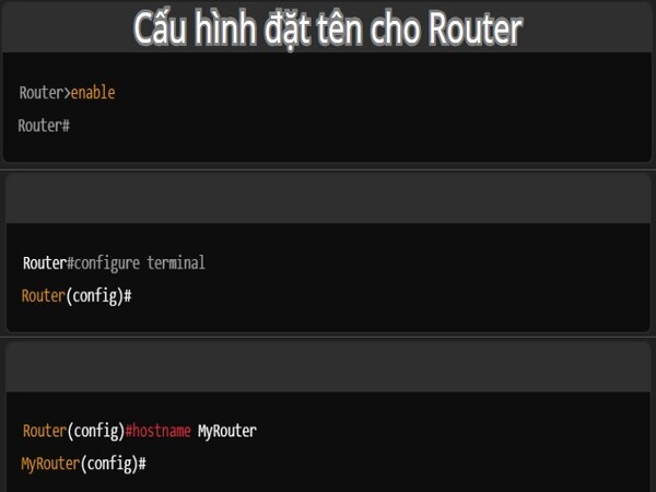 Configuración para nombrar el Router