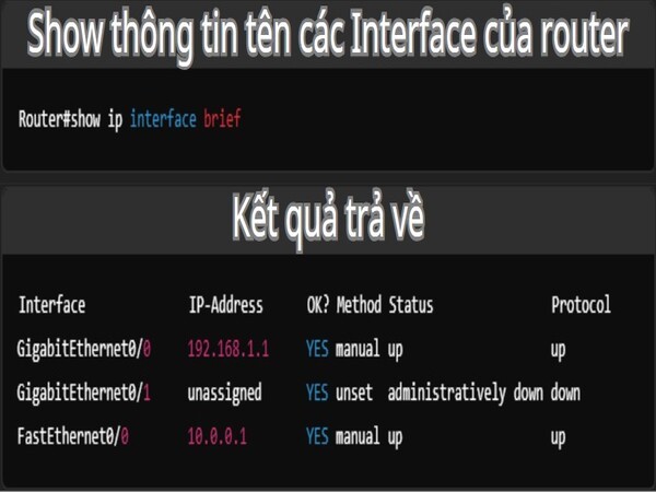 Mostrar información de los nombres de las Interfaces del router