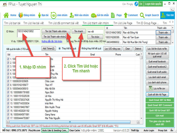 Phần mềm Fplus UID
