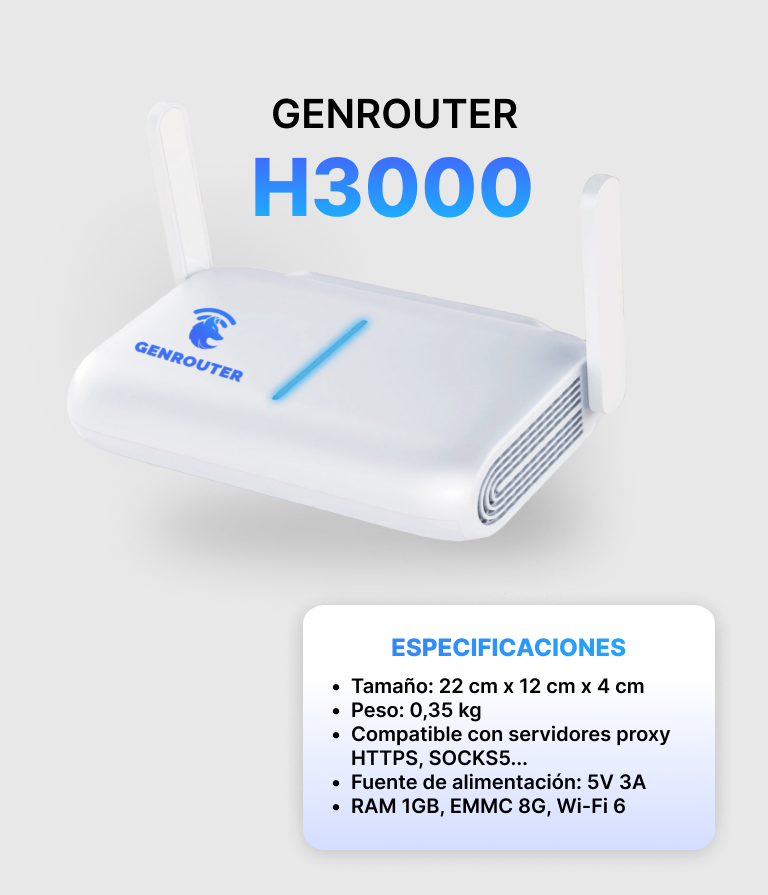 Cómo Empezar una Phone Farm: Guía para Principiantes 6 GenRouter H3000 ES