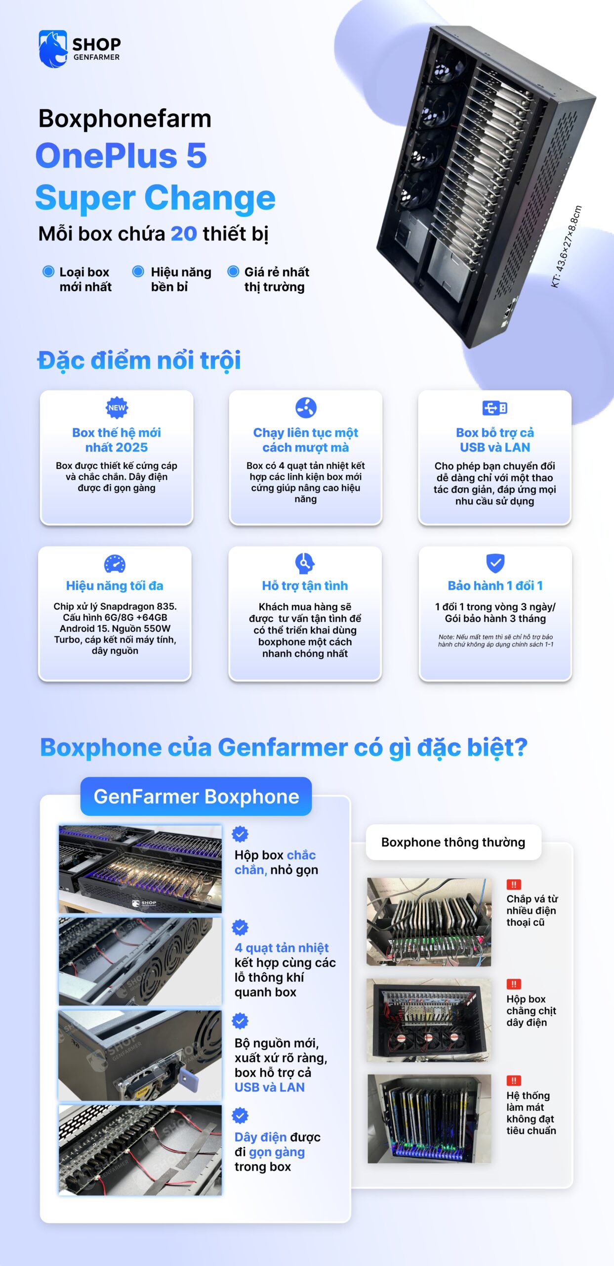 Box Phone Farm Oneplus 5 Super Change