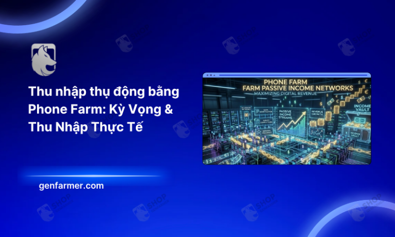 Thu nhập thụ động bằng Phone Farm: Kỳ Vọng & Thu Nhập Thực Tế