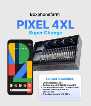Box Phone Farm Pixel 4XL Super Change Puerto USB + LAN/OTG