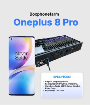 Box Phone Farm OnePlus 8 Pro 8/128GB | Port USB + LAN/OTG | PCB Hitam