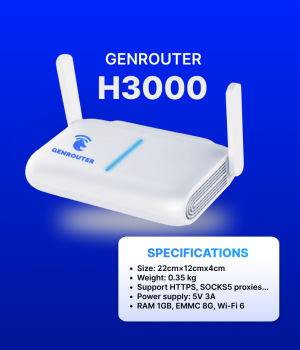 GENROUTER: PROXY CONNECTION DEVICE FOR IOS, BOXPHONE, ANDROID | UP TO 30 DEVICES