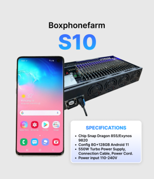 Box Phone Farm S10 USB + LAN/OTG Port with Black Circuit Board