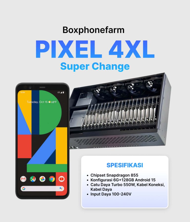 Box Phone Farm Pixel 4XL Super Change USB Port + LAN/OTG