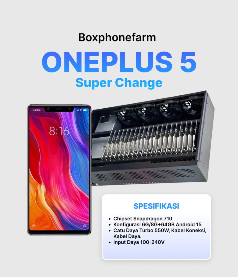 Box Phone Farm OnePlus 5 Super Change Port USB + LAN/OTG